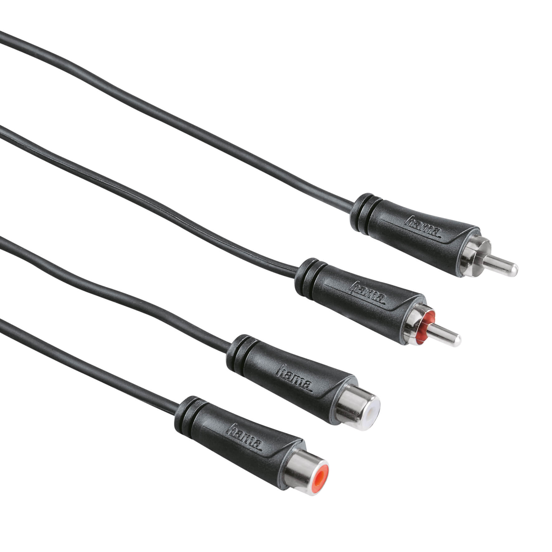 HAMA Audio Extension Cable, 2 RCA plugs - 2 RCA sockets, 3.0 m