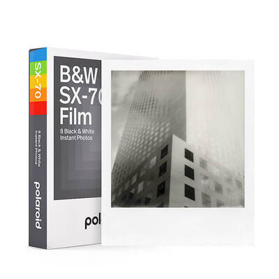 POLAROID B&W Film for SX-70 White Frame