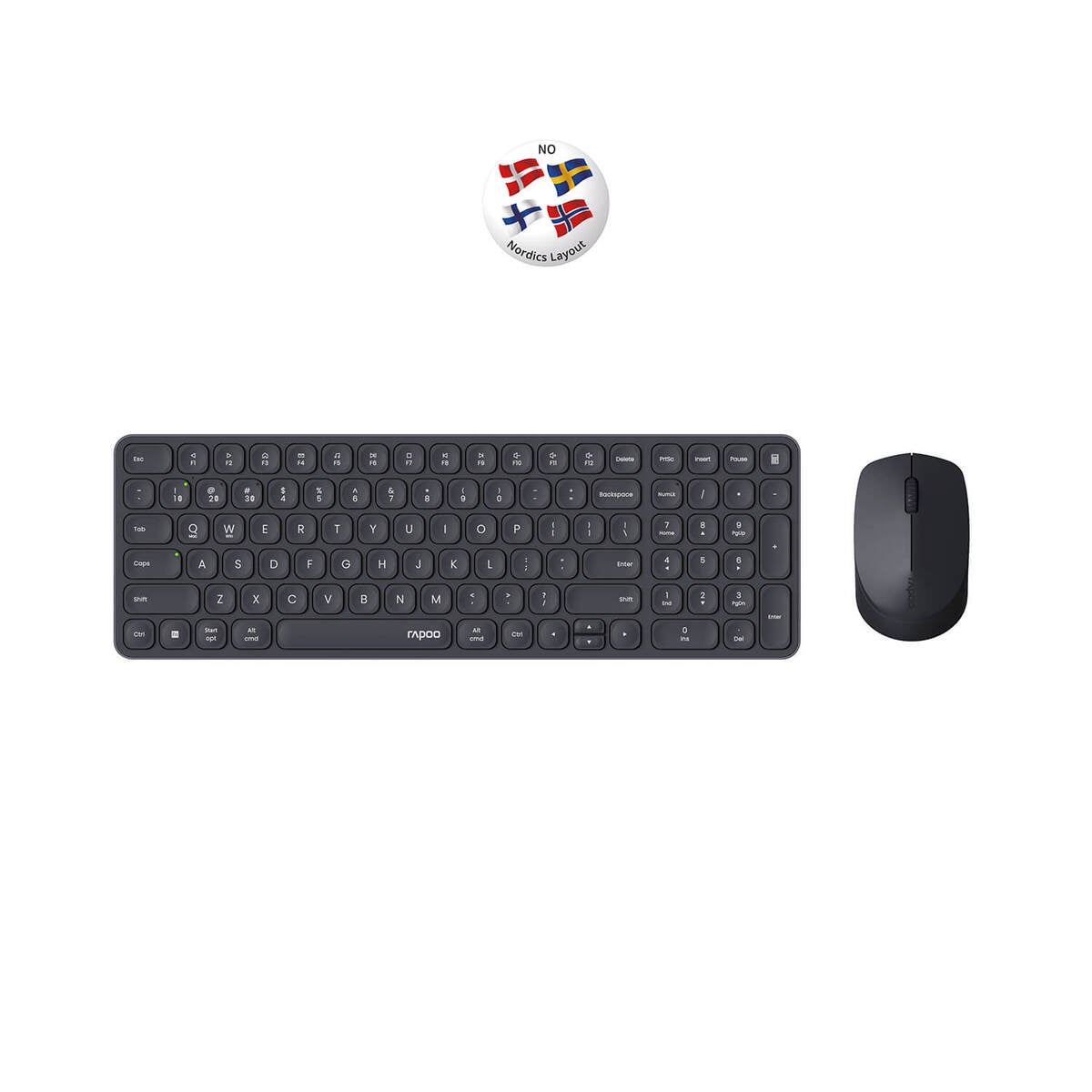 RAPOO Keyboard/Mice Set 9310M Wireless Multi-Mode Black
