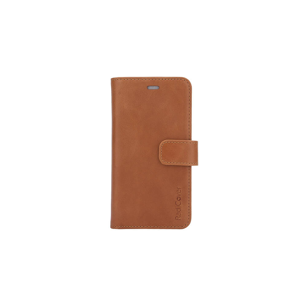 Radiationprotected Mobilewallet Leather iPhone 6/7/8/SE 2in1 Magnetskal Brown