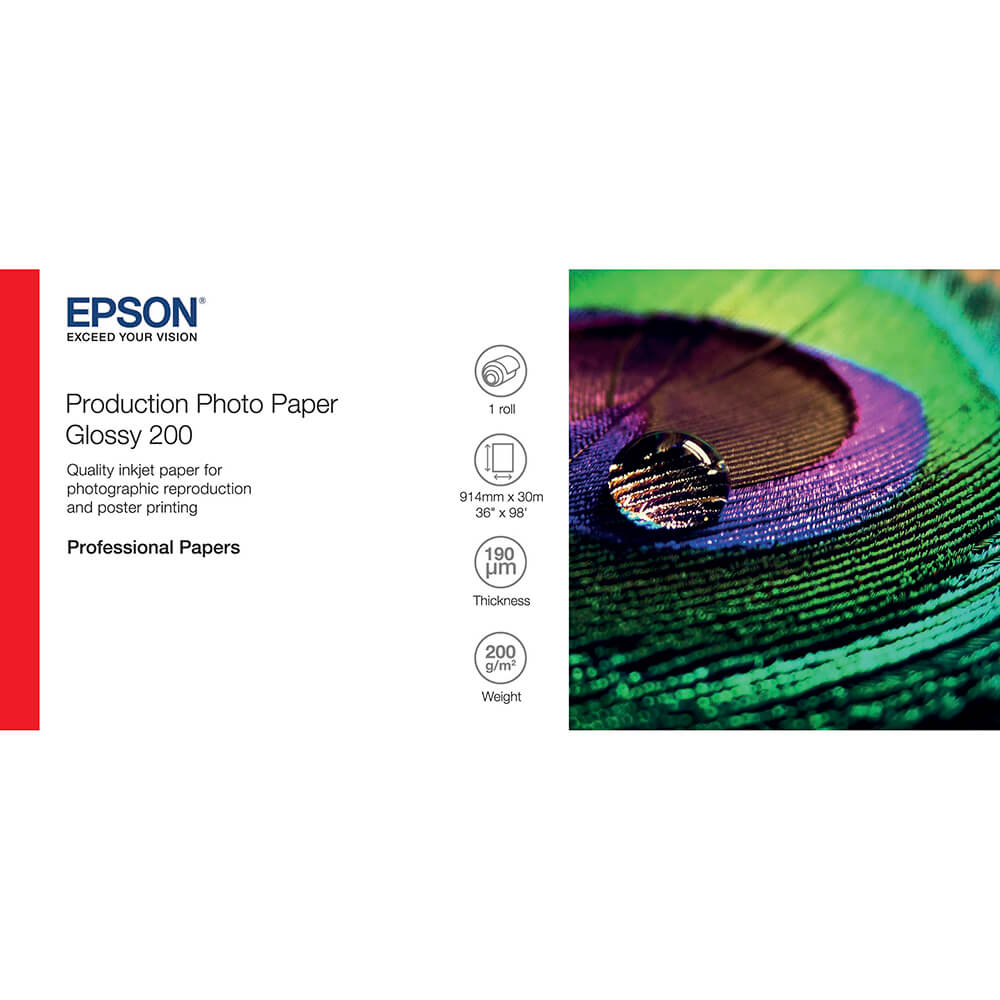EPSON Production Photo Paper  Glossy 200 36" x 30m