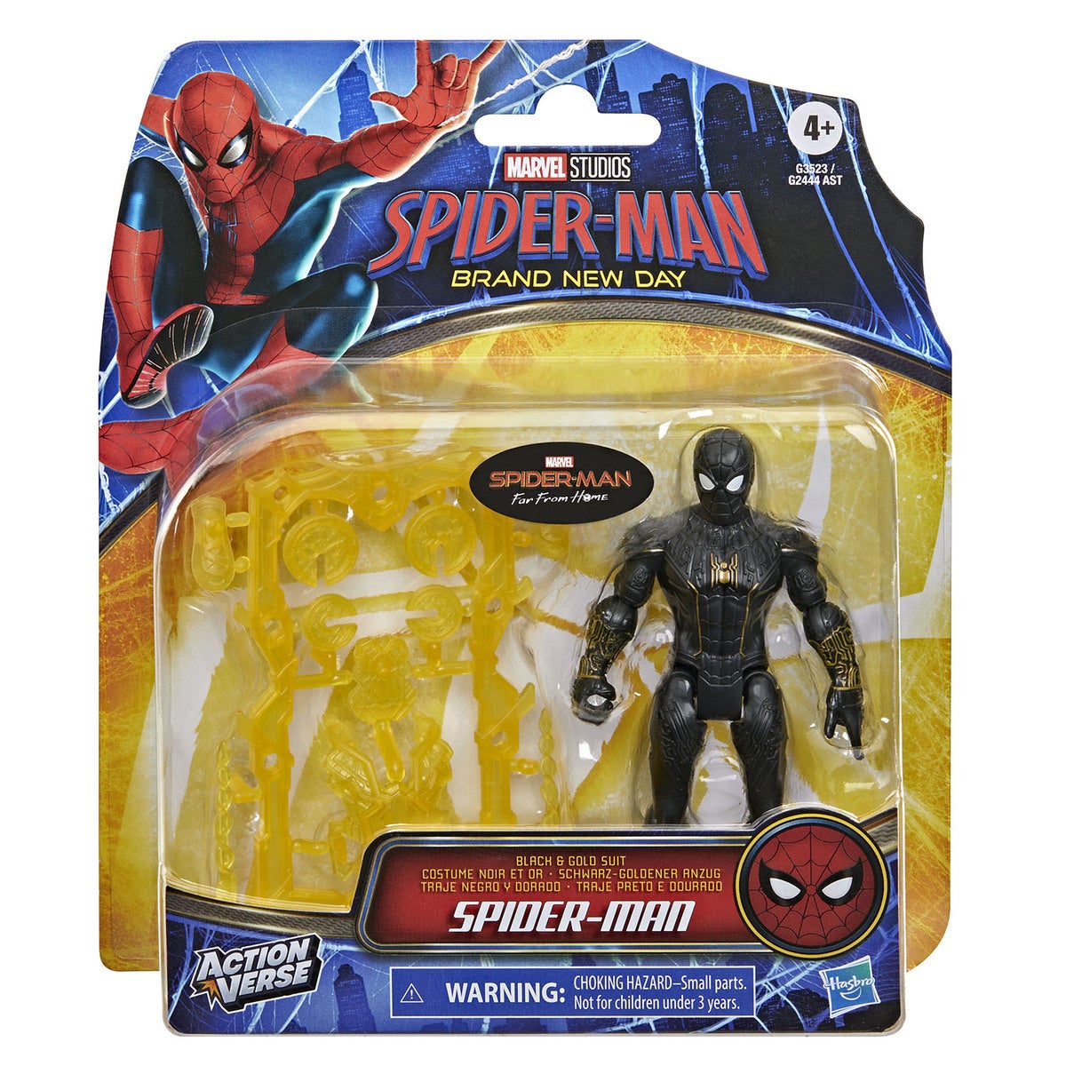 MARVEL Spider-Man BND 4,5in Figure Black/Gold Spider-Man