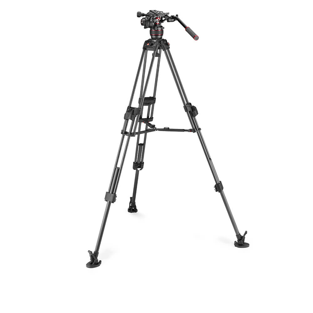 MANFROTTO Stativkit Video Nitrotech 608 + 645 Fast Twin MS Kolfiber