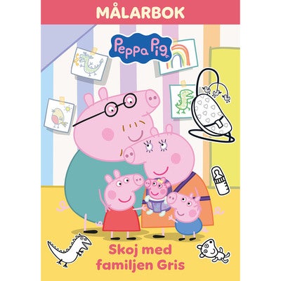 Målarbok: Skoj med familjen Gris