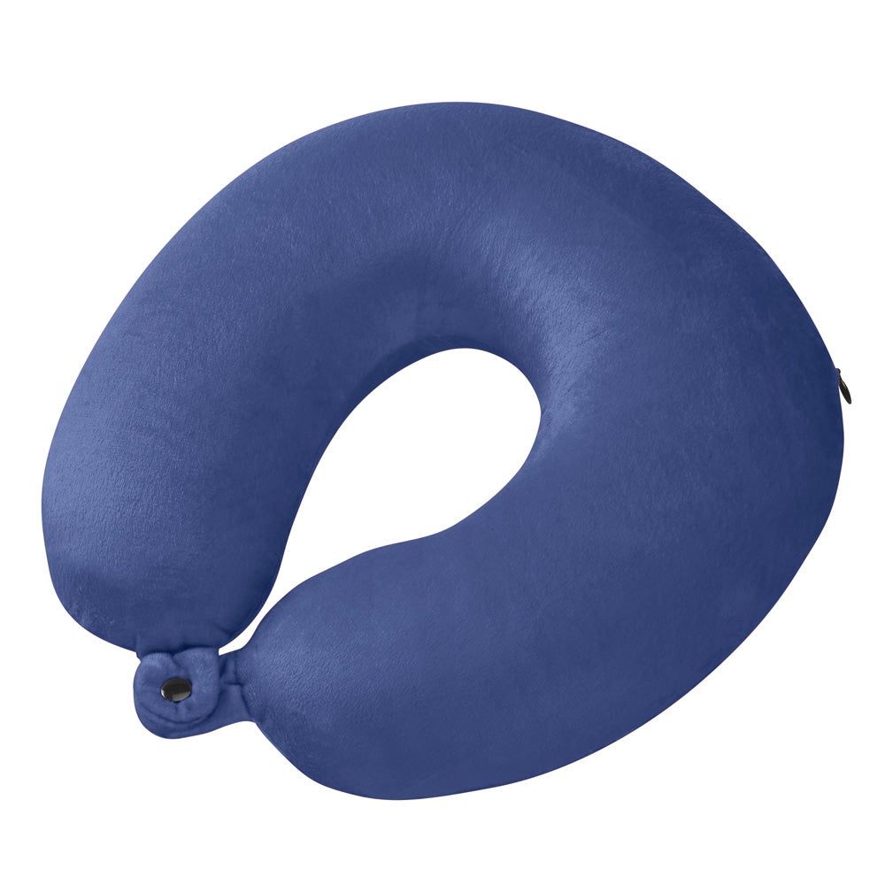 Travel Pillow Memory Foam Blue