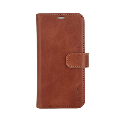 Wallet Case 2in1 Anti Radiation Leather MagS Brown - iPhone 15