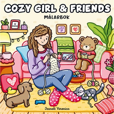 Målarbok: Cozy Girl & Friends