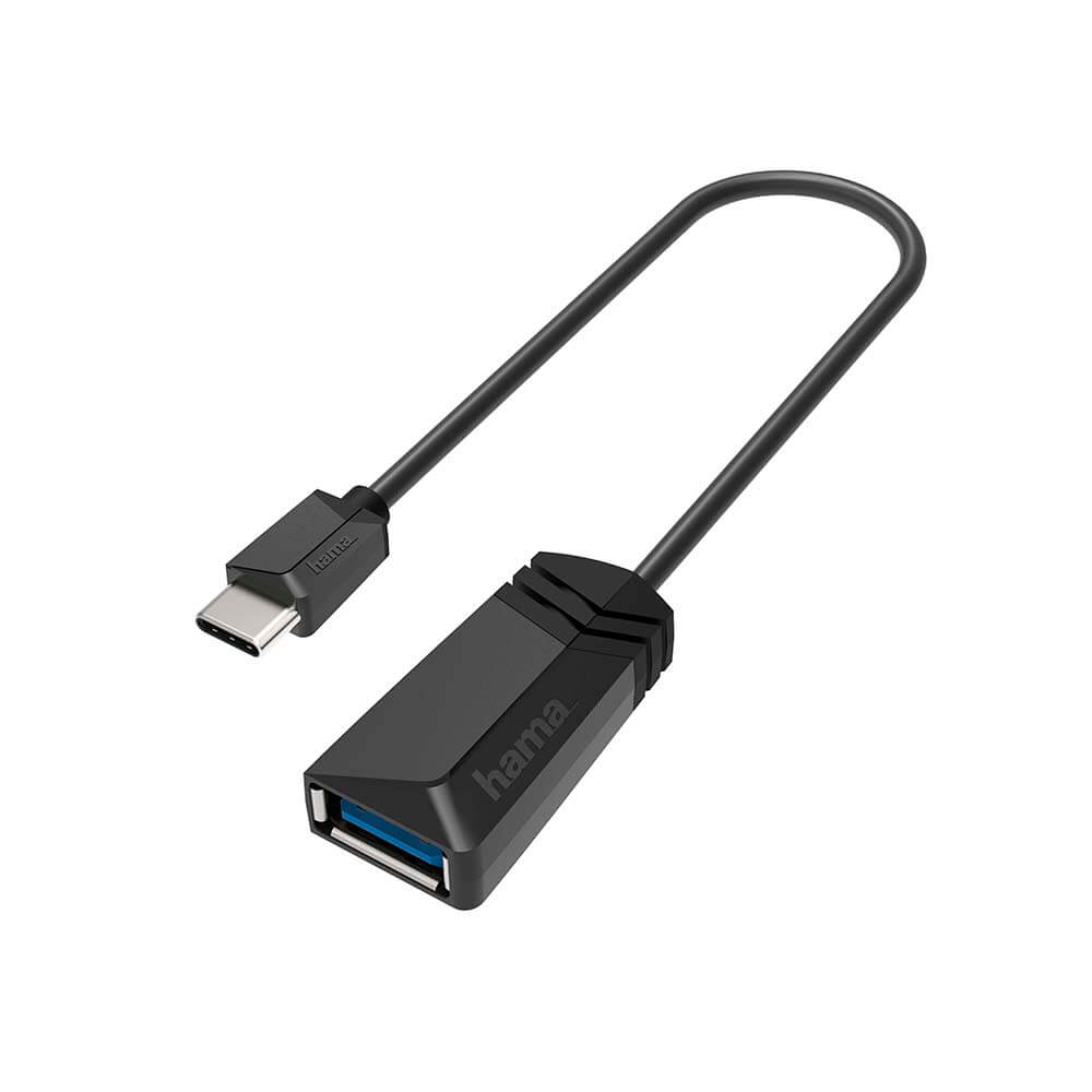 Adapter USB-OTG USB-C-USB 3.2 Gen 1 5Gbit/s Black