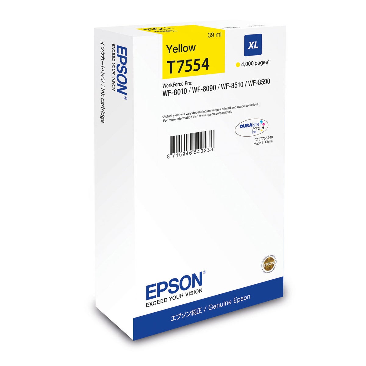 Ink C13T75544N T7554 XL Yellow
