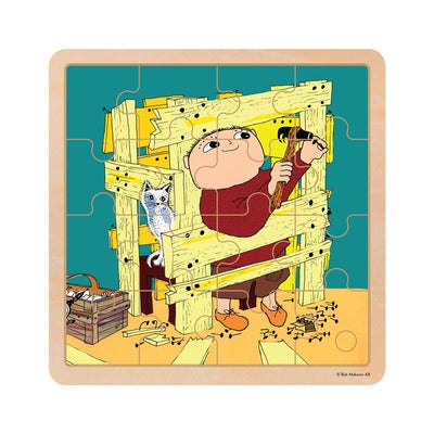 Palapeli 16 Pcs Wooden Puzzle Rakennus Hauska