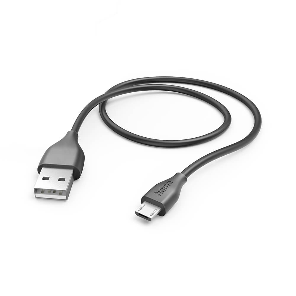 Charging Cable USB-A to Micro-USB Black 1.5m