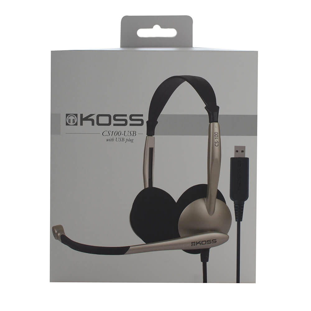 KOSS Headset CS100 OnEar USB Guld/Svart