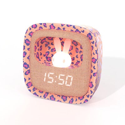 Alarm Clock with Light Billy Clock Leopard Rose
