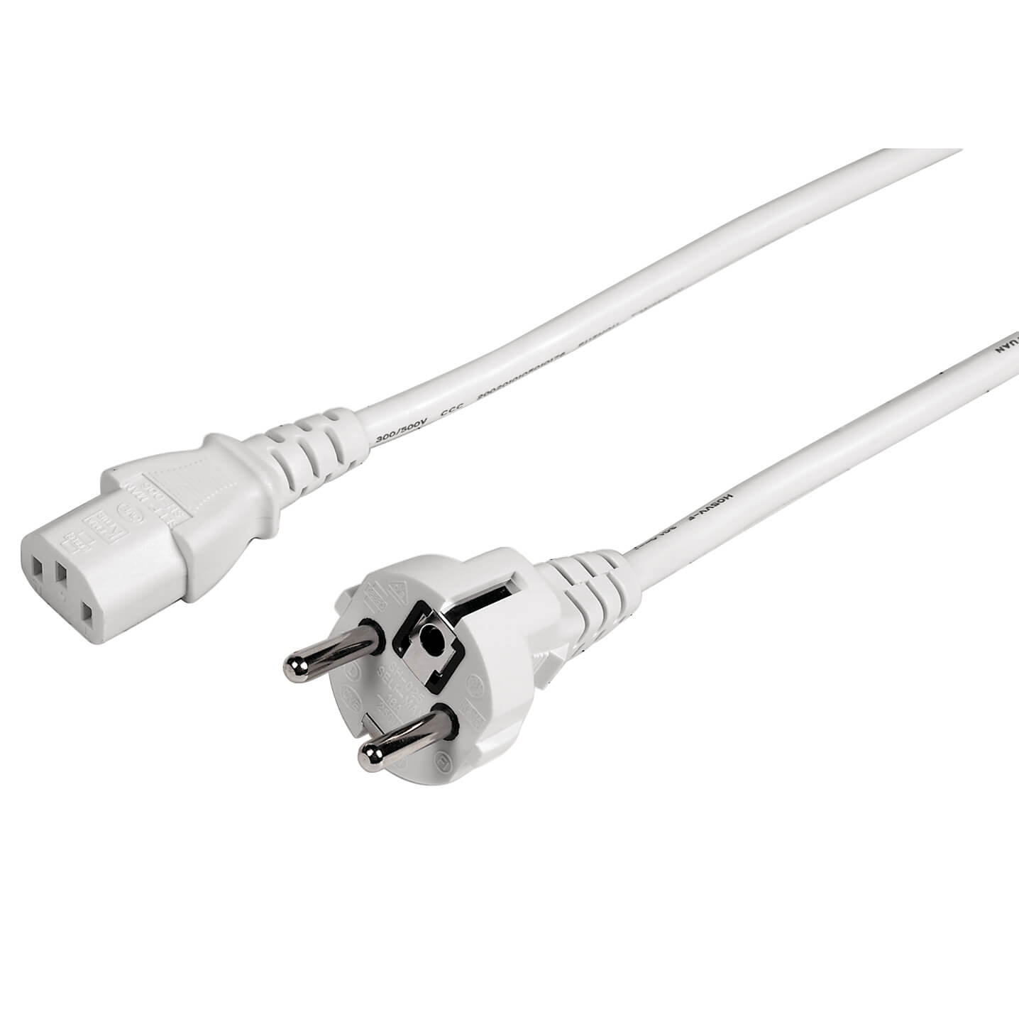 Universal Mains Lead, 5 m, wh ite