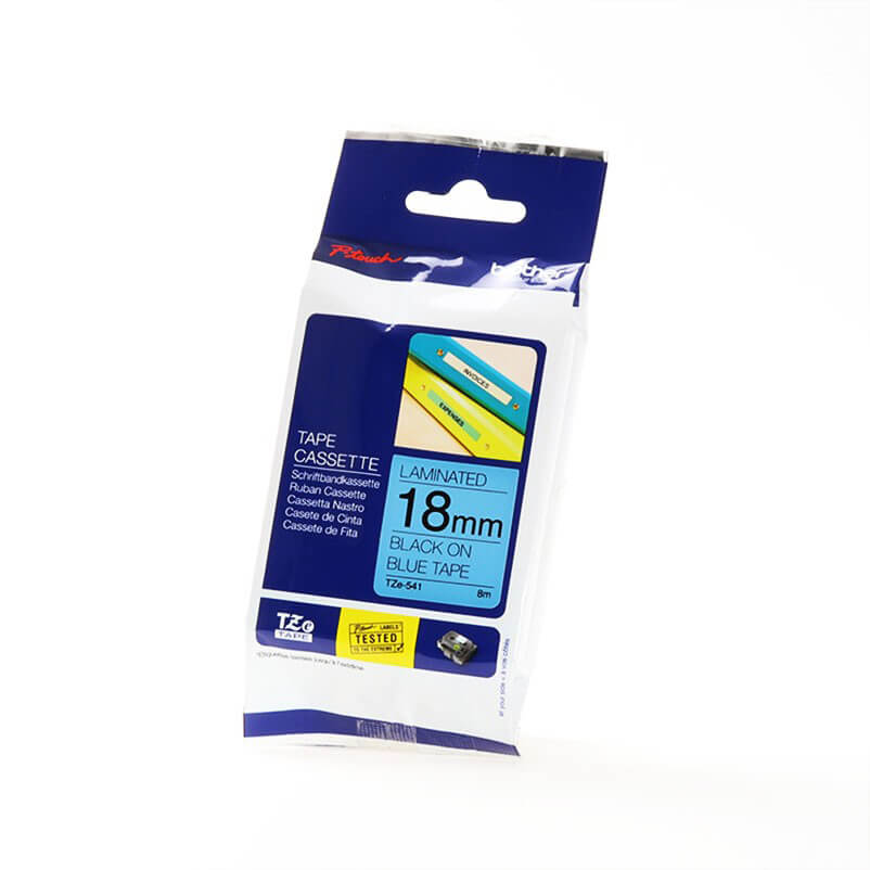 Tape TZE-541 18mm Black on Blue