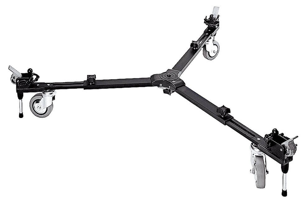 127VS Tripod Trolley with var iable extension arms, Black