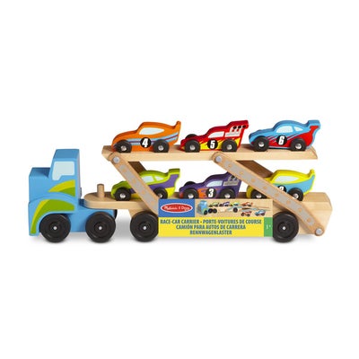 Wooden Cars Race-Car Carrier Mega