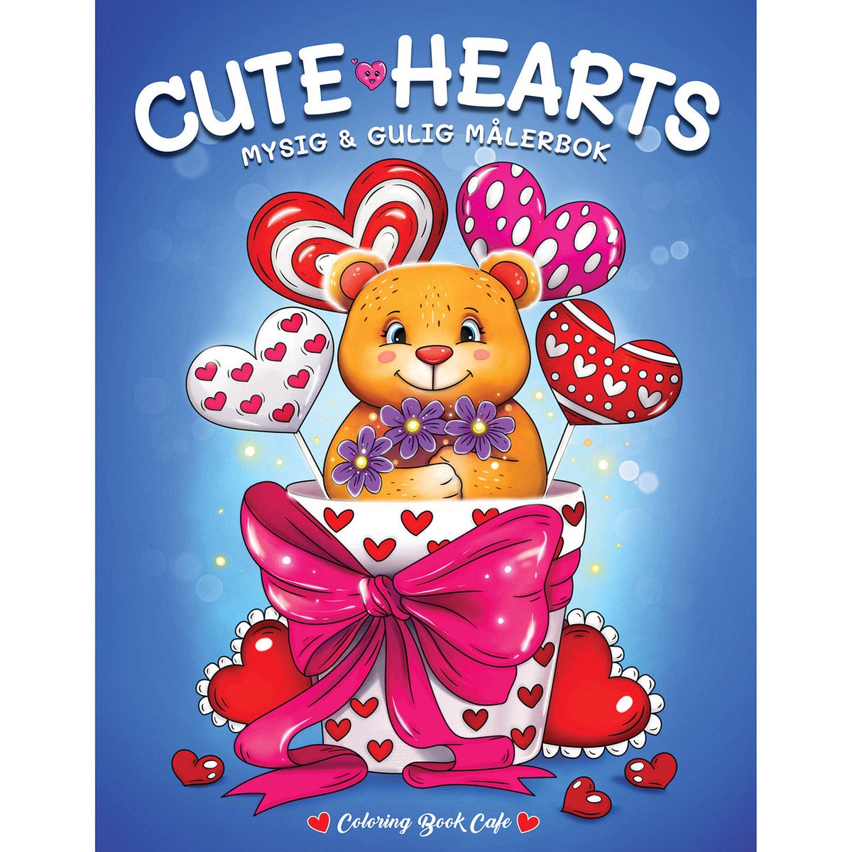 Målarbok: Cozy Cute Hearts