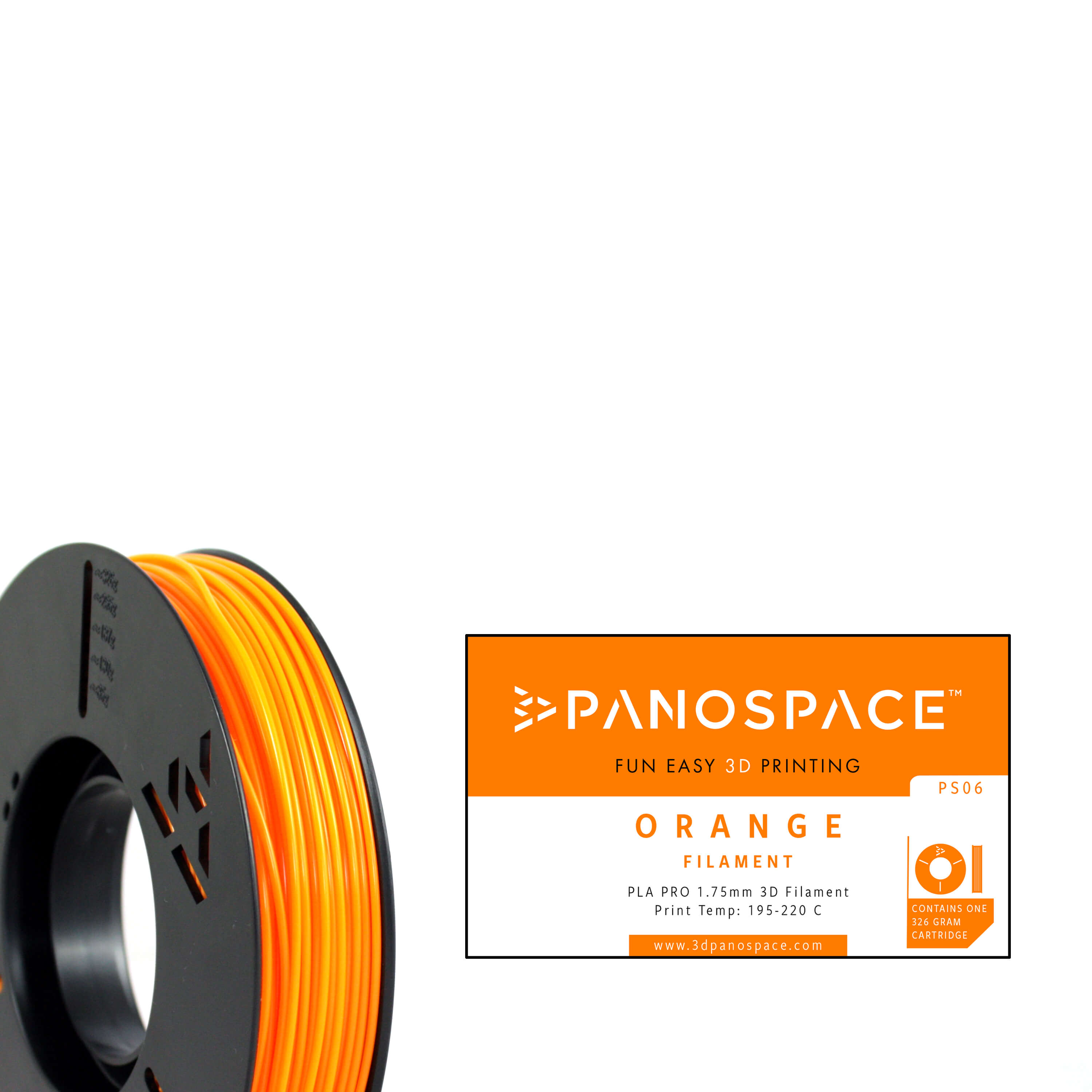 PANOSPACE Filament Orange PLA 1.75mm 326g