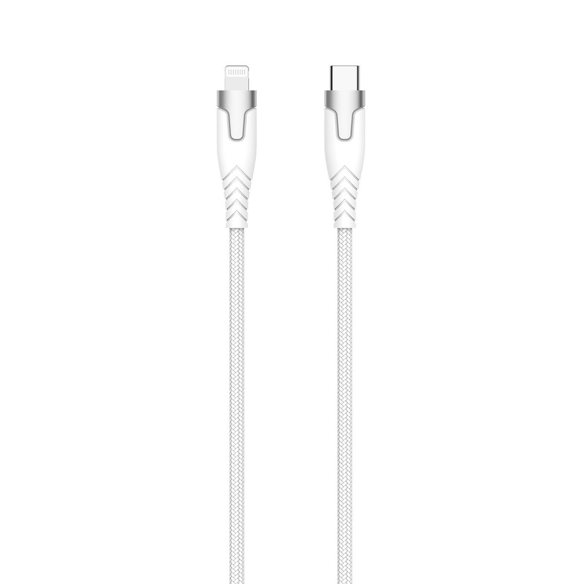 Kevlar Kaapeli Pro Usb-C Lightning Metalhousingille Valkoinen 1.5m
