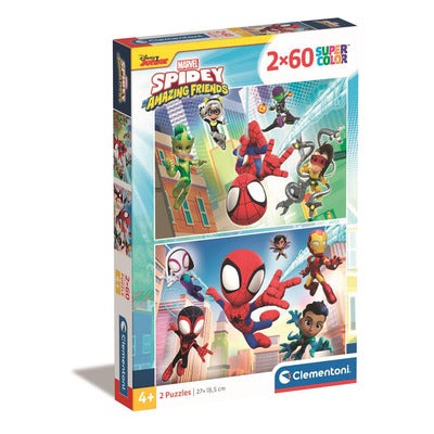 Puslespill 2x60 Pcs Spidey and his Amazing Friends