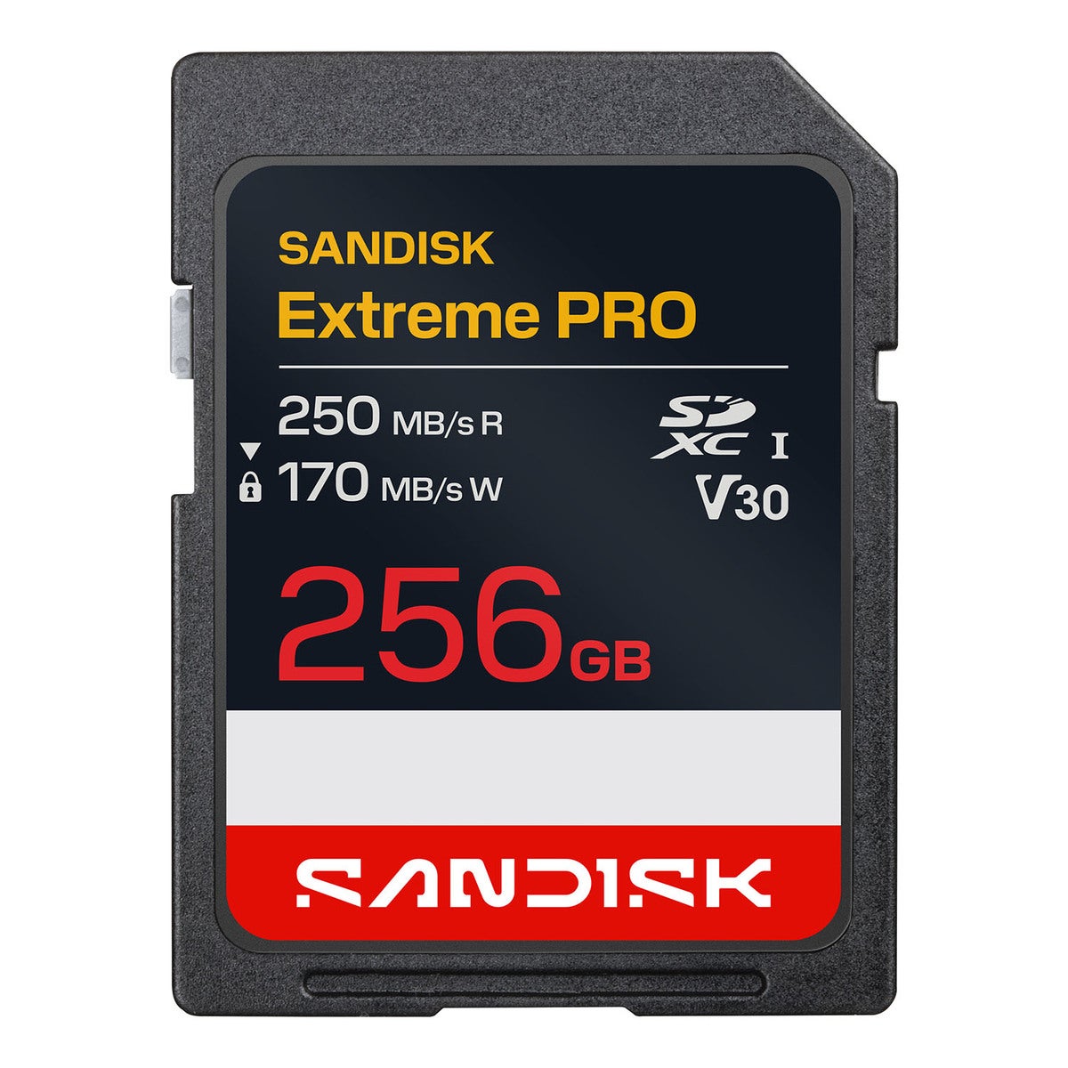 SD Extreme Pro 256GB 250/170MB/s C10 UHS U3 V30 RPD2
