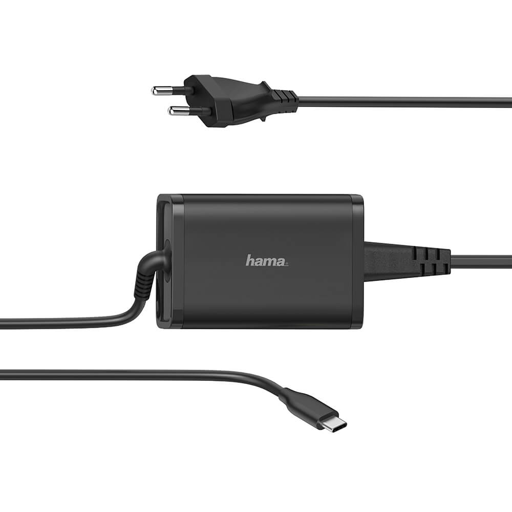 HAMA Strømforsyning Notebook USB-C 100-240V 5-20V/65W