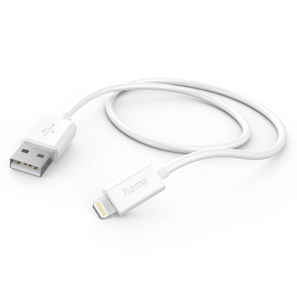 Charging Cable USB-A to Lightning White 1.0m
