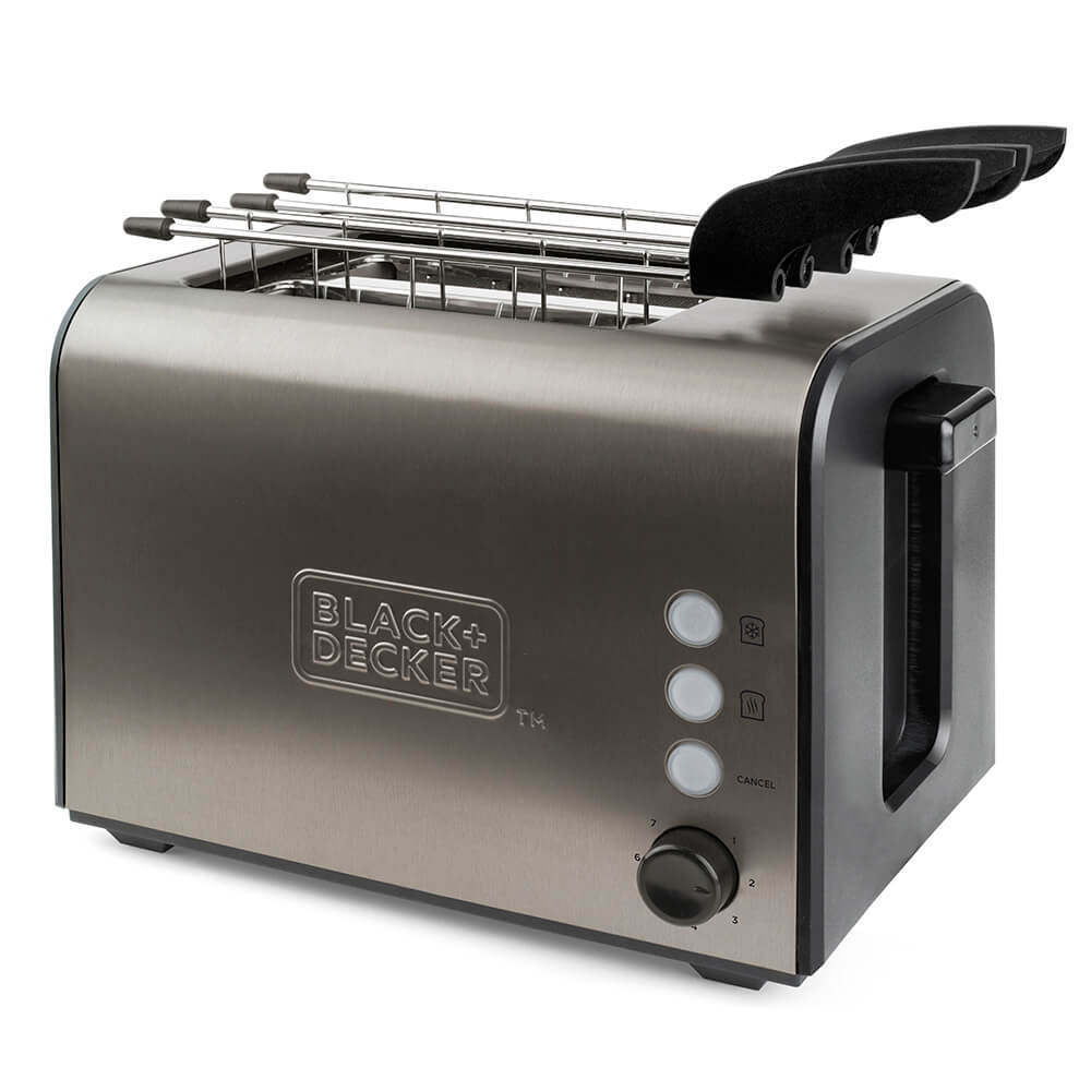 Toaster 2-Slice, Extra Grills, Brushed Steel