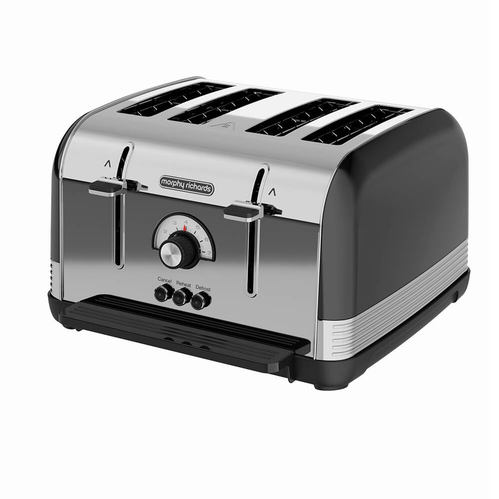 Toaster Venture Retro 4Slice Black