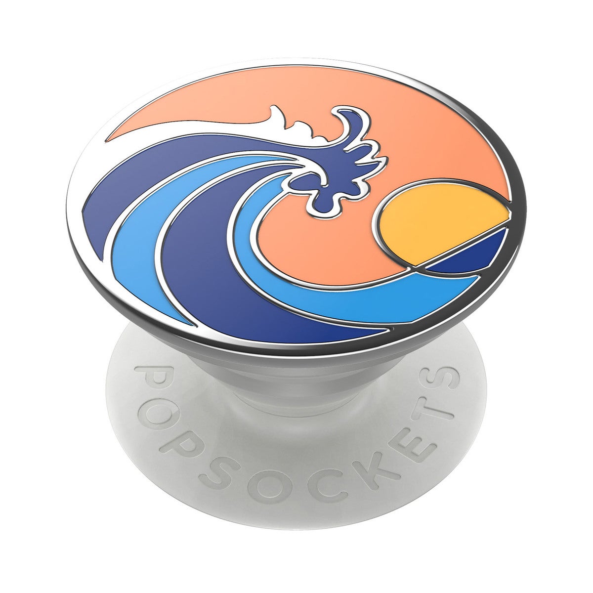 POPSOCKETS Enamel Ride The Wave Coral Irroitettava Grip Telinetoiminnolla Premium