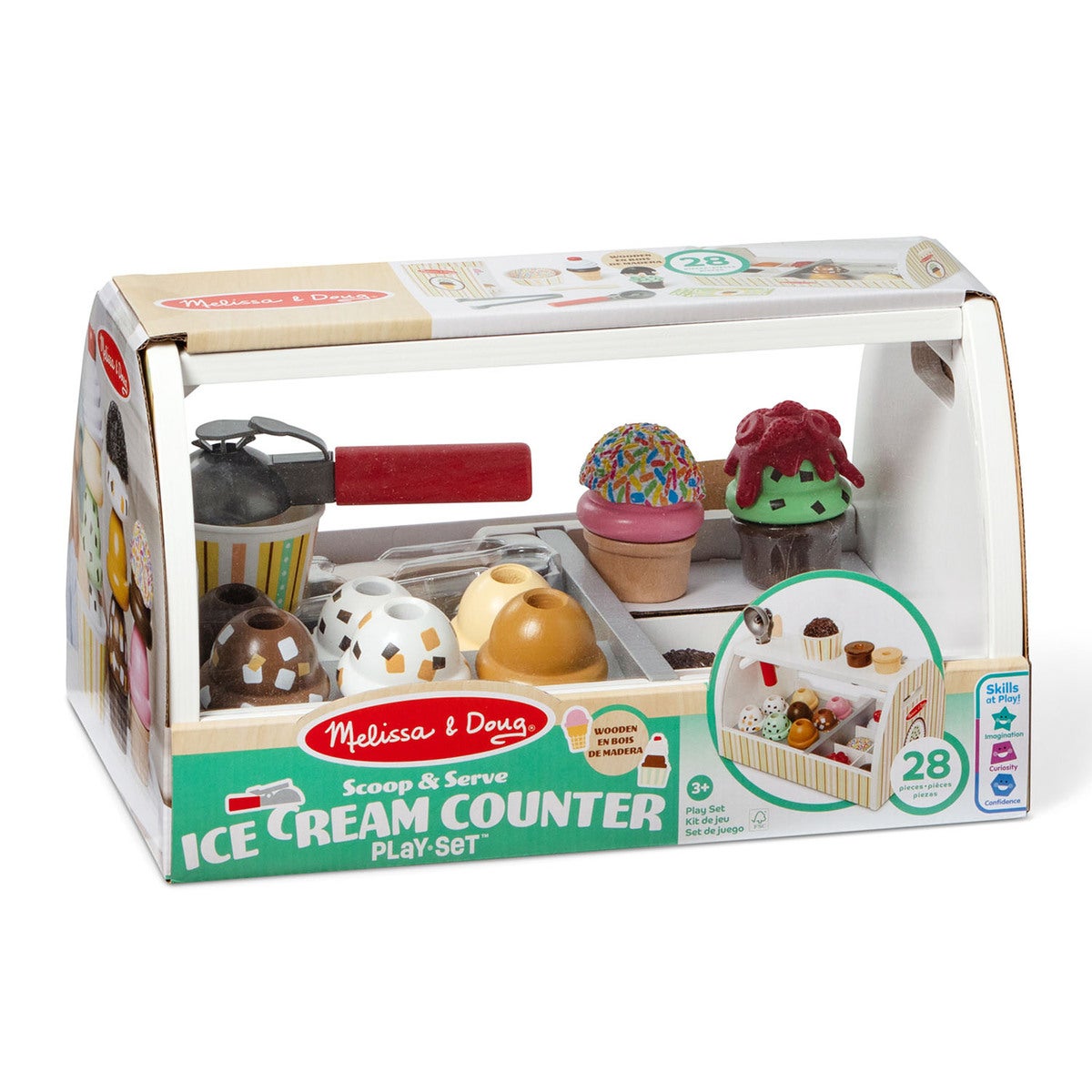Scoop and Serve Wooden Ice Cream Counter