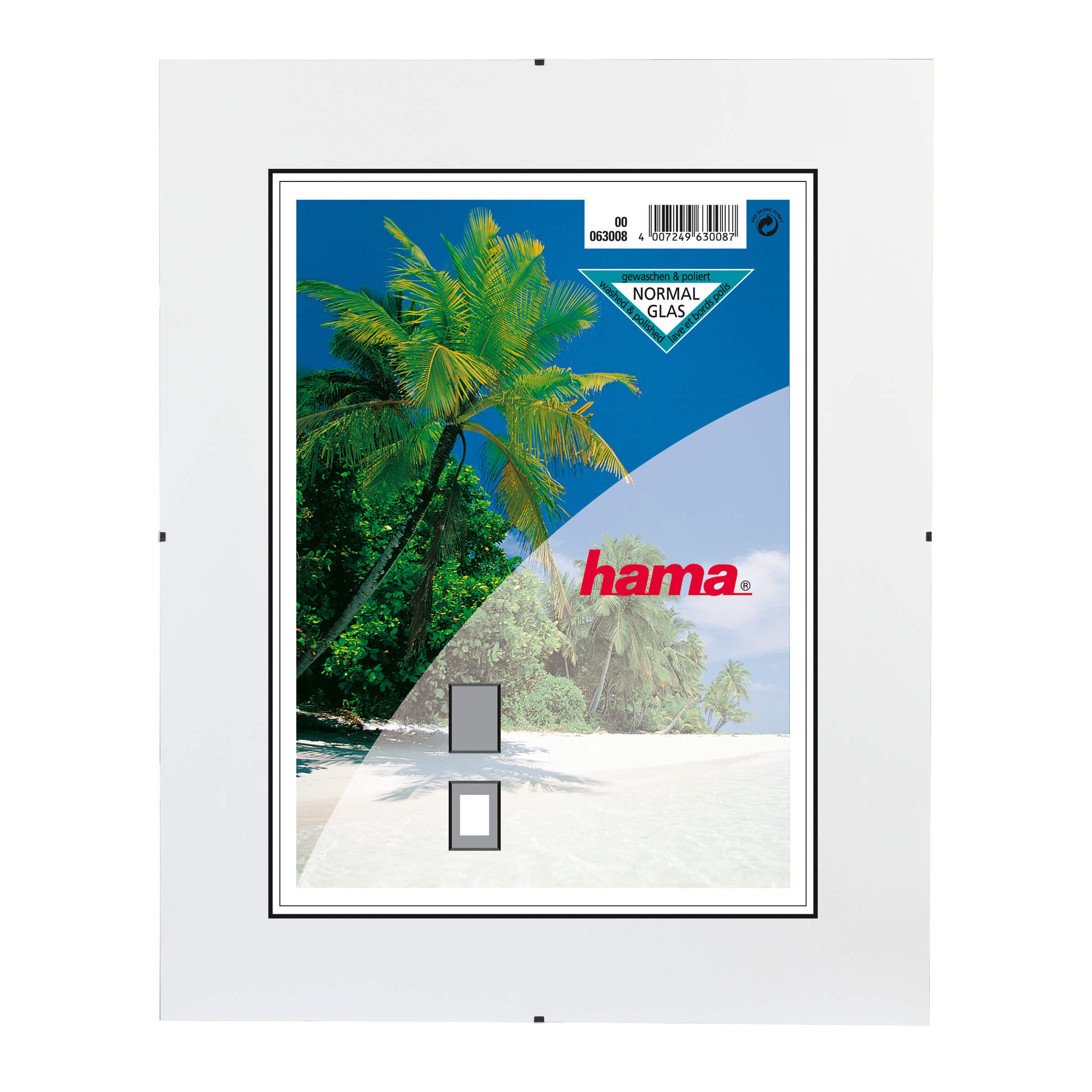 HAMA Clip-Fix Frameless Picture Ho lder, normal glass, 15 x21 cm
