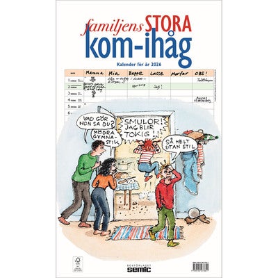 Familjens STORA kom-ihåg-kalender 2026