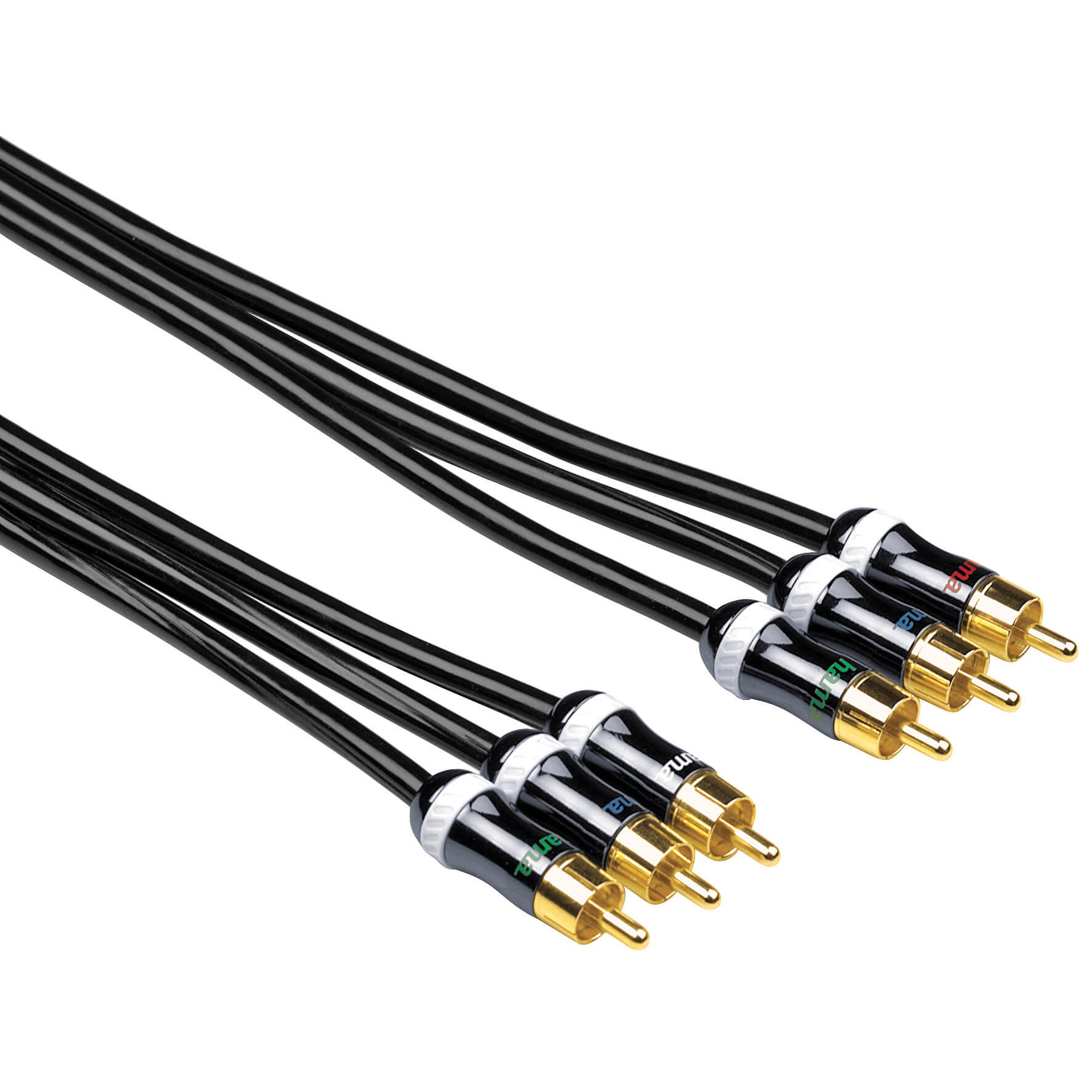 YUV Cable, 3 RCA - 3 RCA, met al, 3.0 m