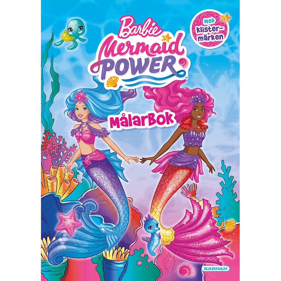 Målarbok: Mermaid power med klistermärken