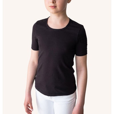 Alignment Posture T-shirt Cotton Kids Black XS