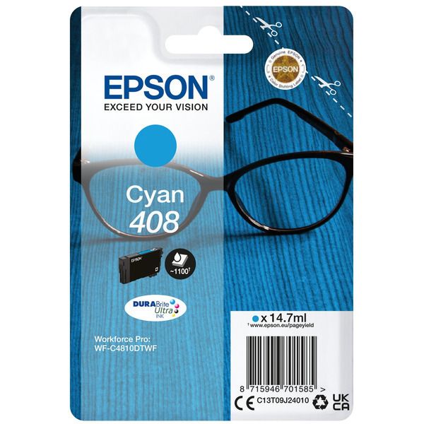 EPSON Ink C13T09J24010 408 Cyan Glasses