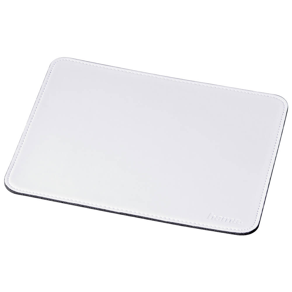 HAMA Mouse Pad with Leather Look, white