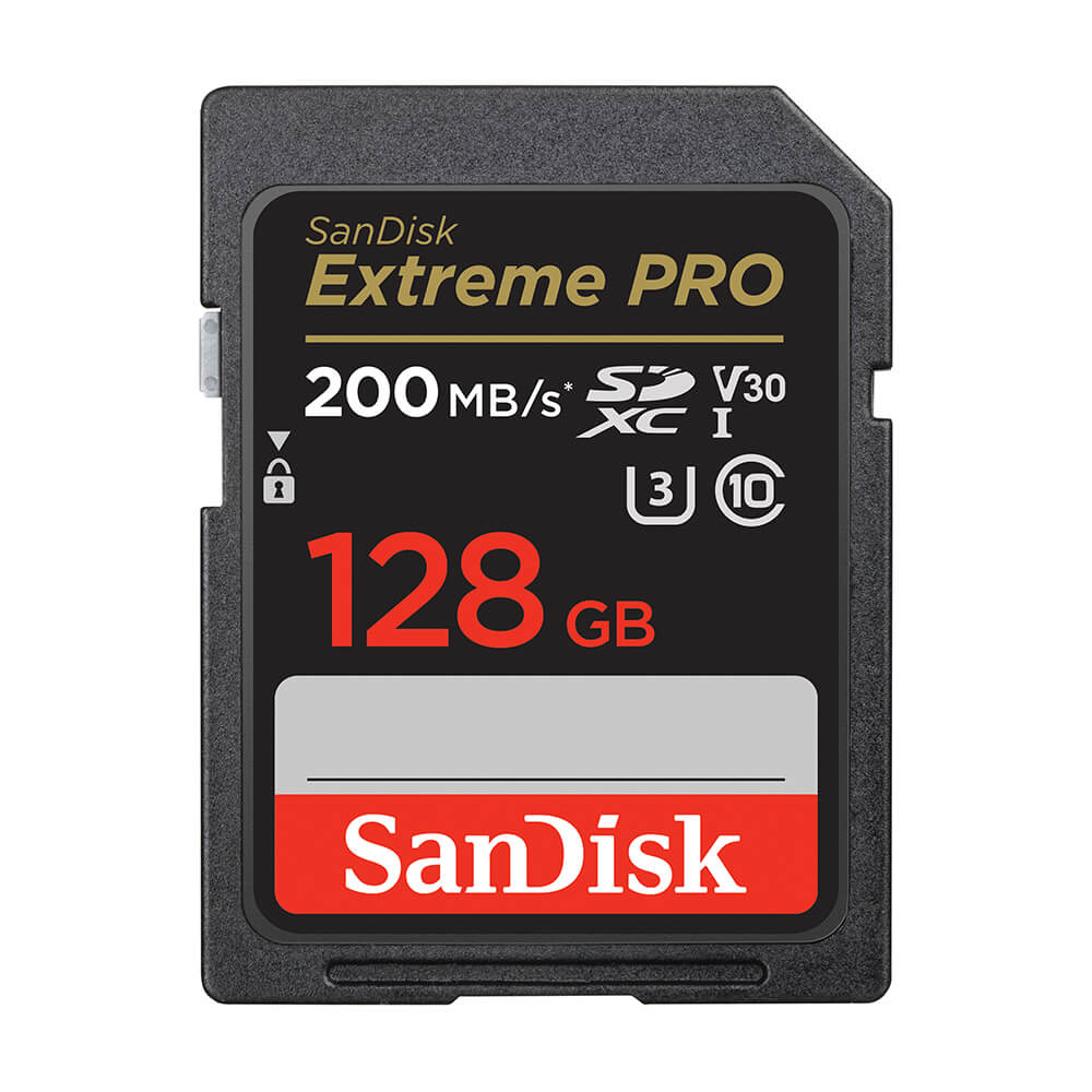 SDXC Extreme Pro 128GB 200MB/s UHS-I C10 V30 U3