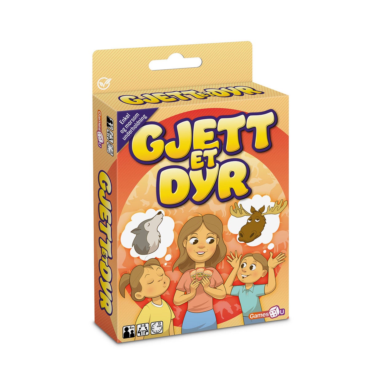 Kortspel Gjett Et Dyr (NO)