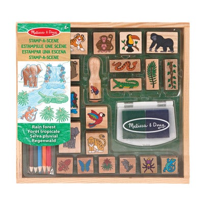 Wooden Stamp-A-Scene Rain Forest