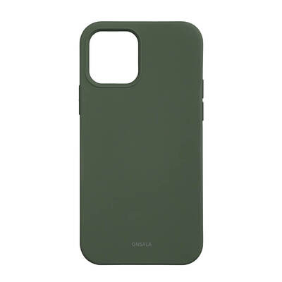 Phone Case with Silicone Feel Olive Green - iPhone 12/12 Pro