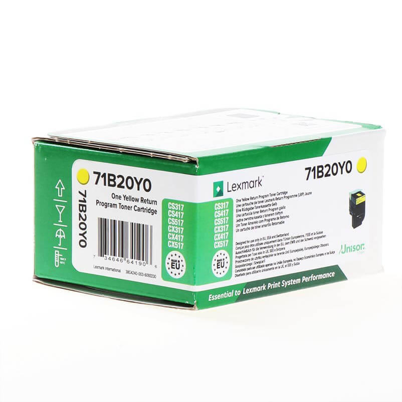 Toner 71B20Y0 Keltainen, Return