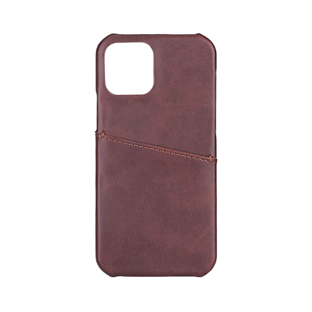 Mobile Cover Brown with Cardpocket iPhone 12  6,1"