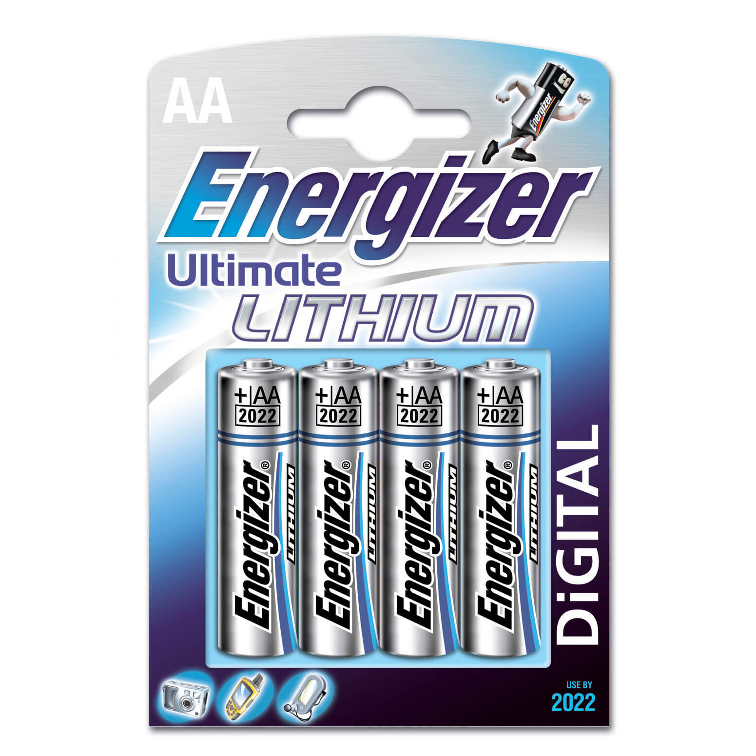 Universal Battery 629611, AA, 2900 mAh, 4 Each, Silver