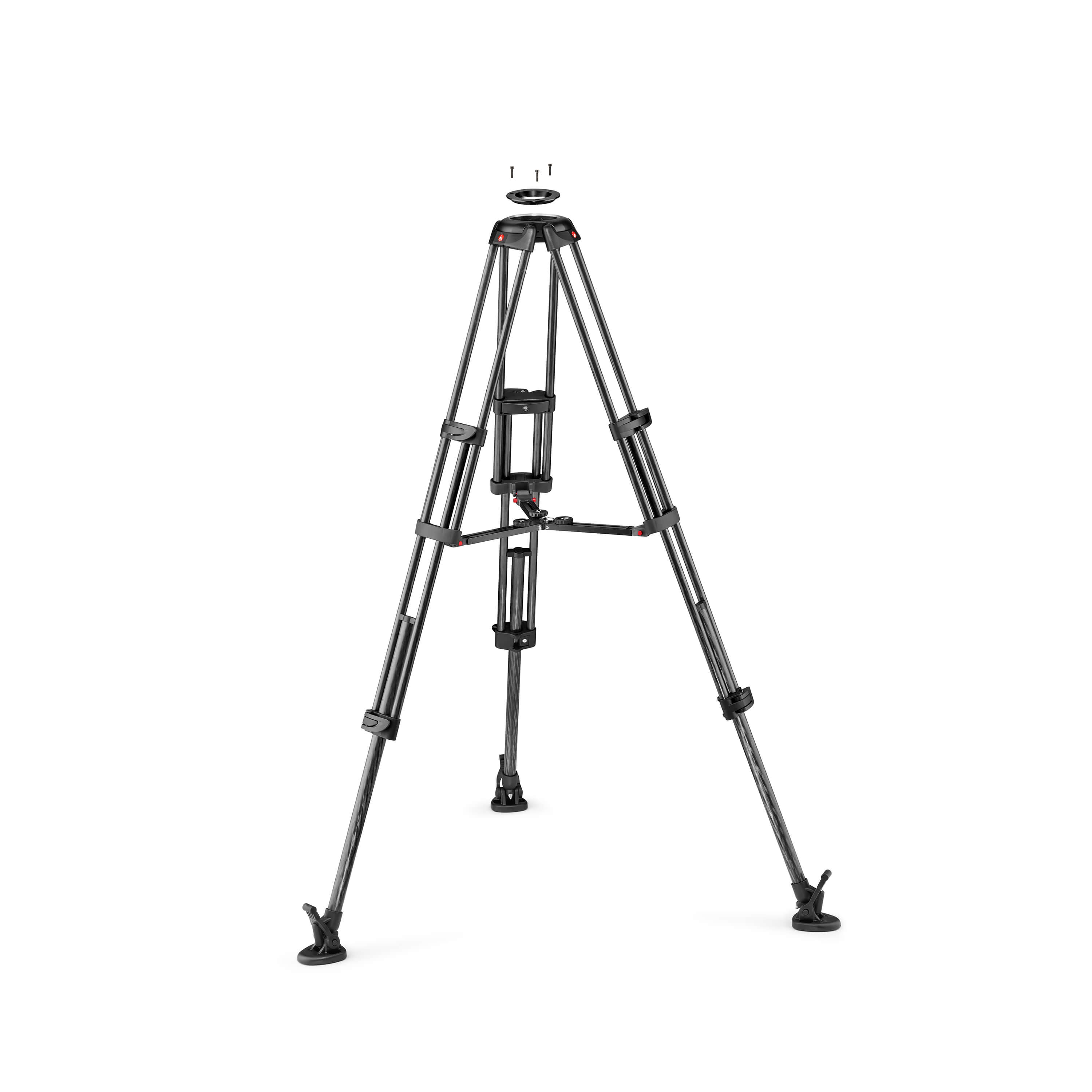 MANFROTTO Stativ Video TWIN MC Mittspridare Kolfiber