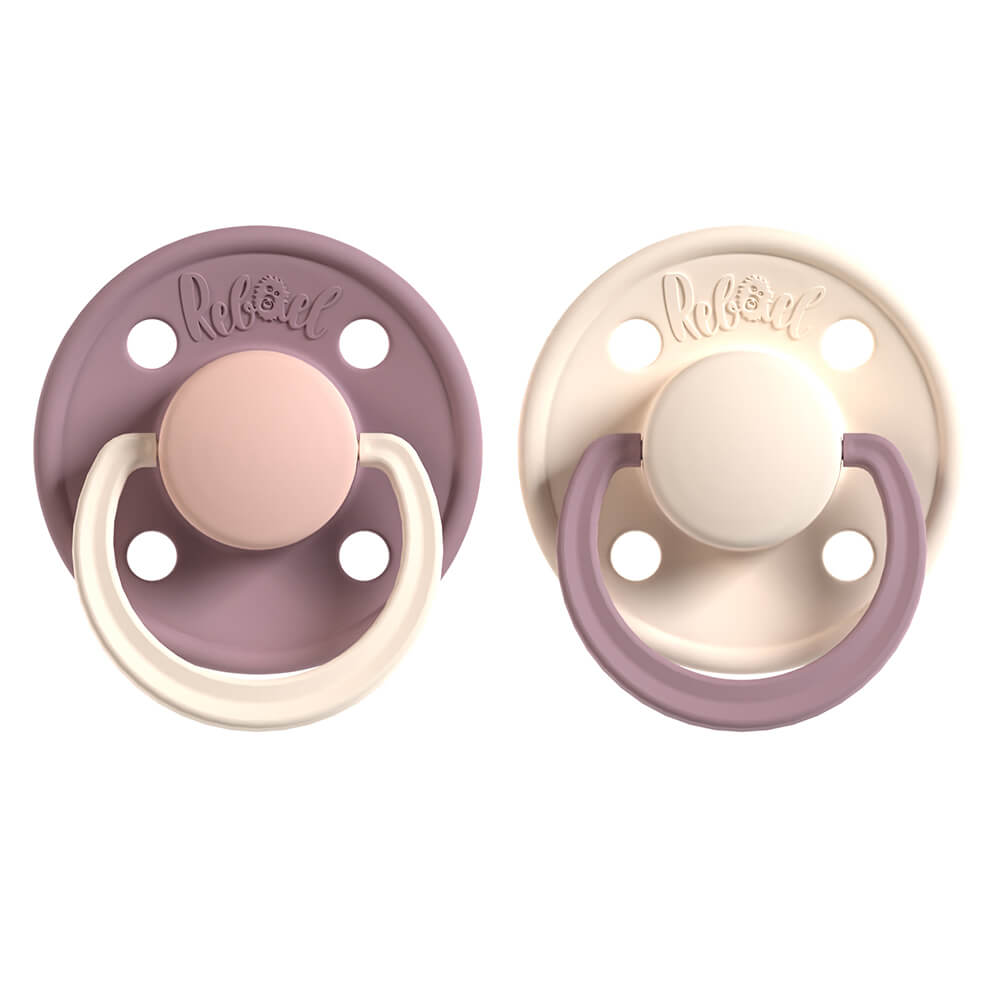 Pacifier 2-Pack Size 1 Misty Soft Mouse / Frosty Pearly Rhino 