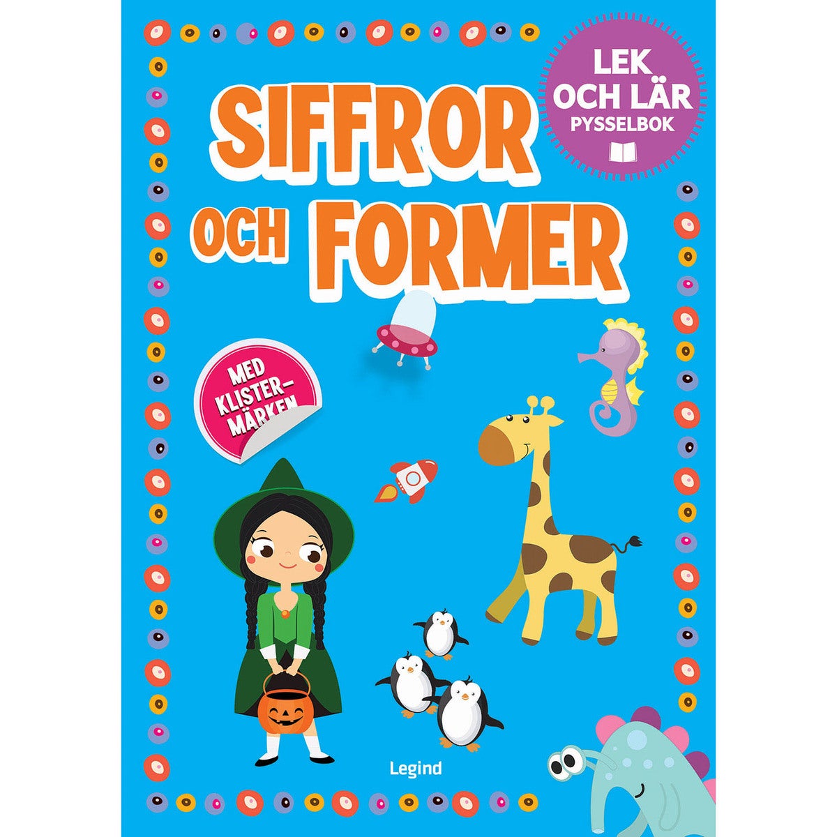 Siffror och former - Pysselbok med klistermärken