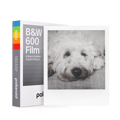 POLAROID B&W Film for 600 White Frame